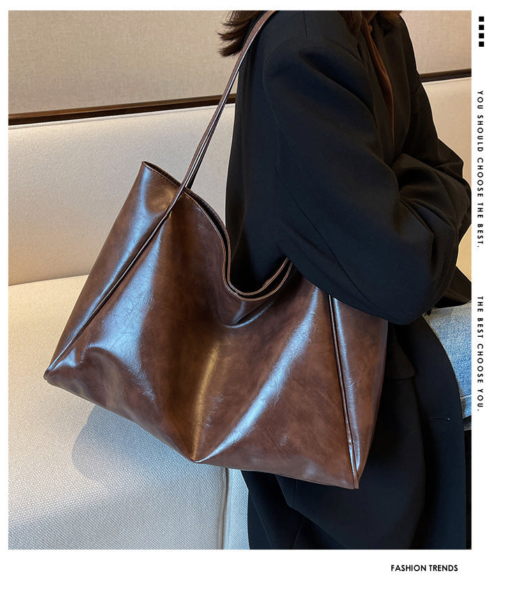 Vintage Leather Tote Bag