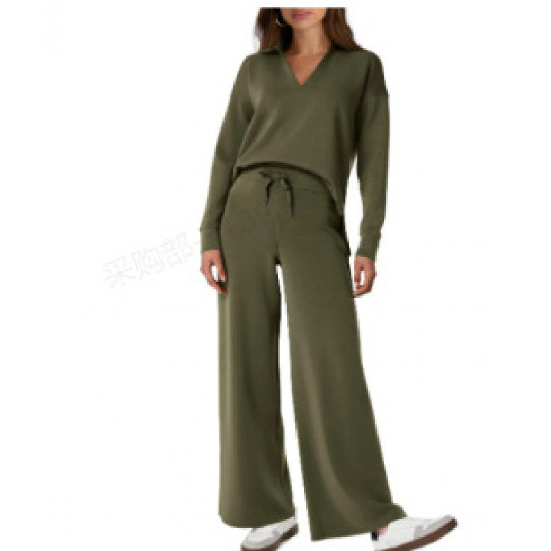 Women’s V‑Neck Tracksuit Set