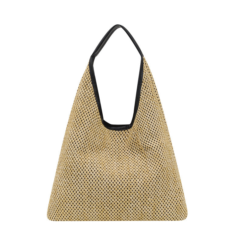 Women Shoulder Bags Wikcer Woven Female Handbags Large Capacity Summer Beach Straw Bags Casual Totes
