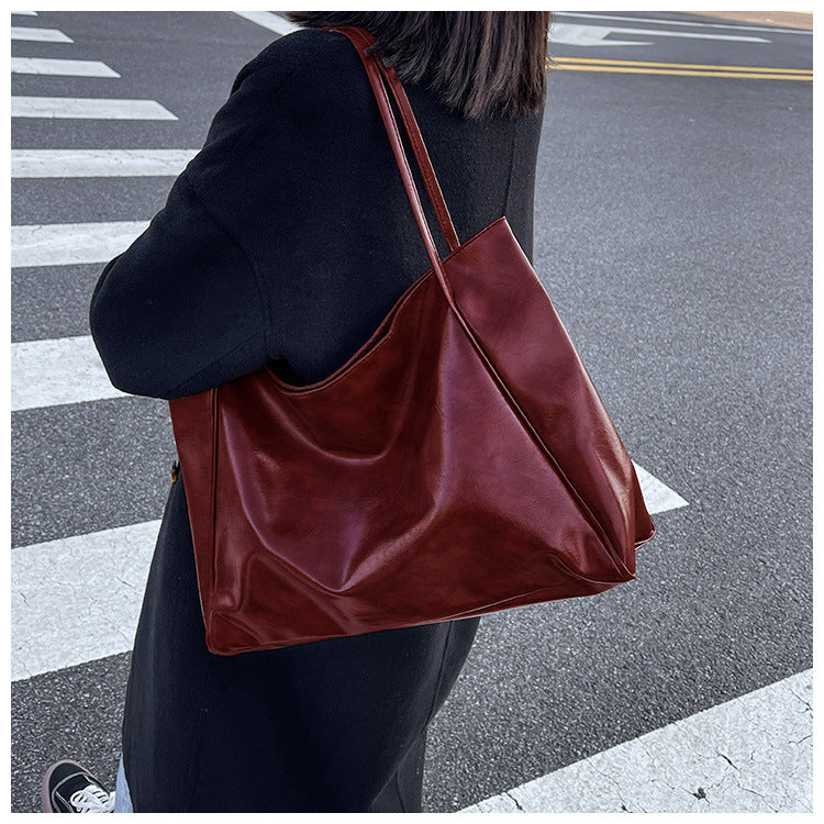 Vintage Leather Tote Bag