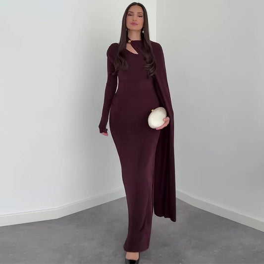 The Chestnut Cape Dress