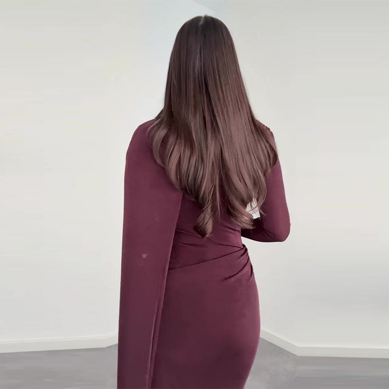 The Chestnut Cape Dress