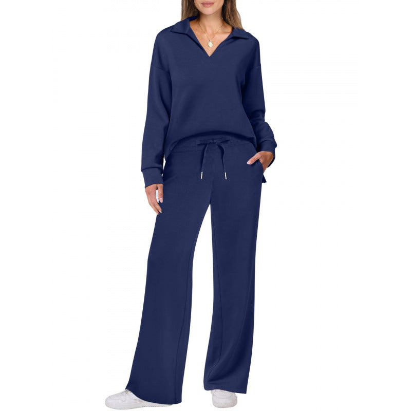 Women’s V‑Neck Tracksuit Set