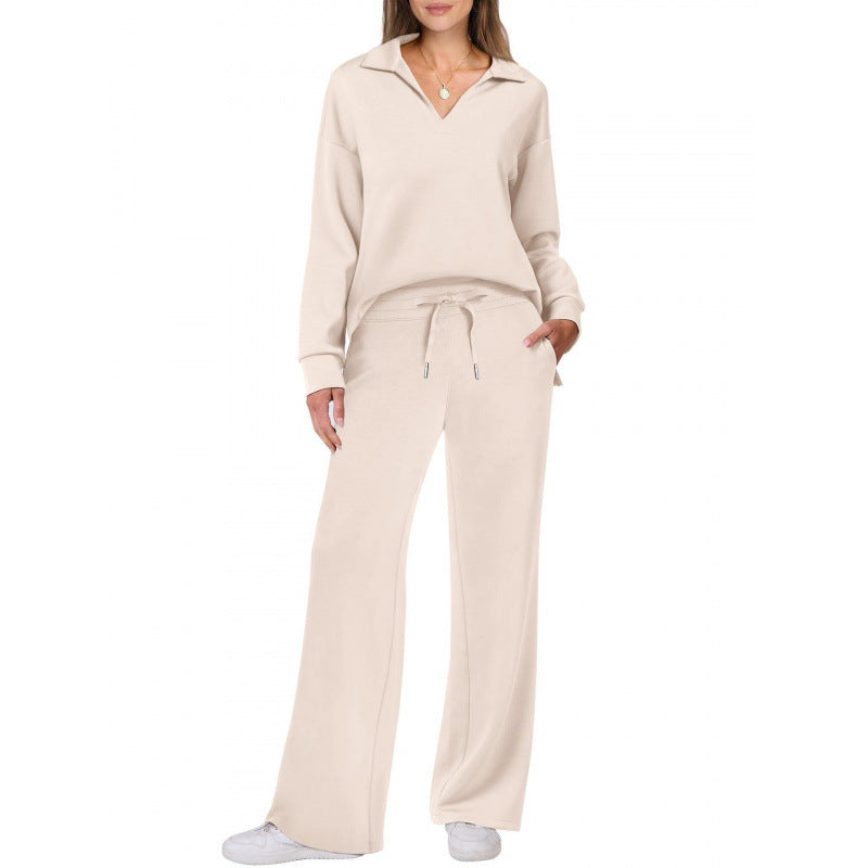 Women’s V‑Neck Tracksuit Set