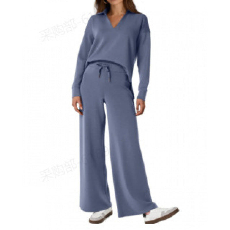 Women’s V‑Neck Tracksuit Set