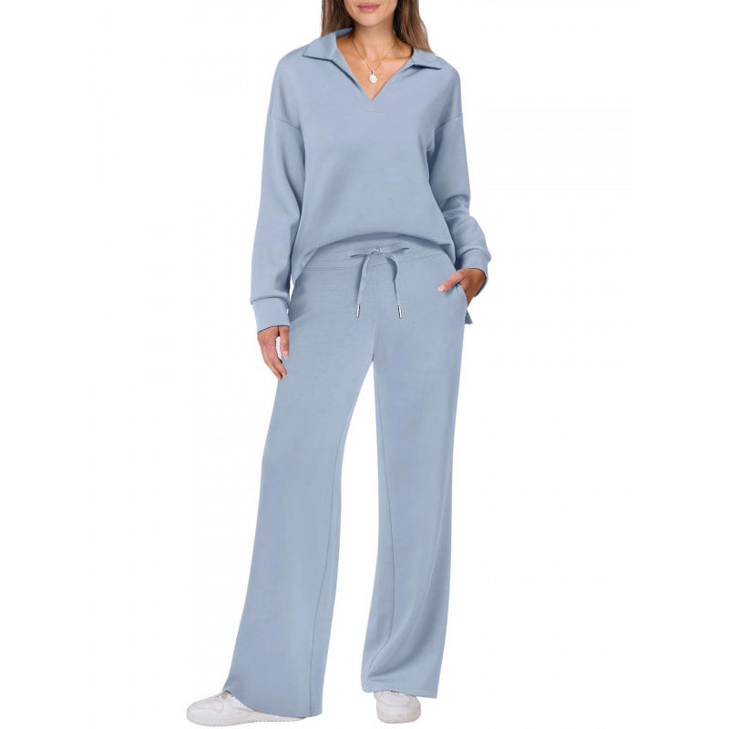 Women’s V‑Neck Tracksuit Set