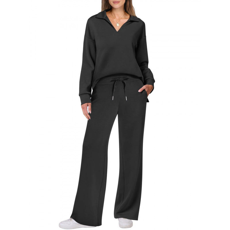 Women’s V‑Neck Tracksuit Set