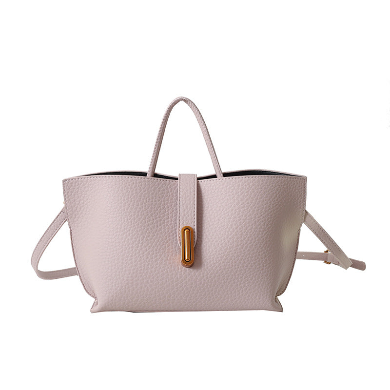 Litchi Pattern Shoulder Bag