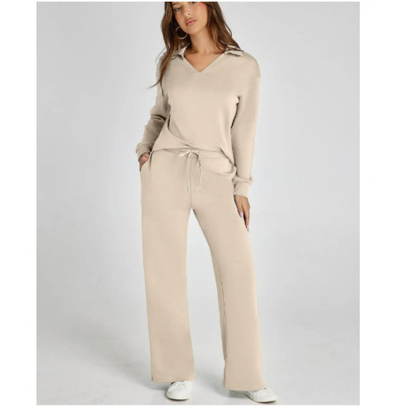 Women’s V‑Neck Tracksuit Set