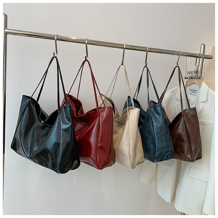 Vintage Leather Tote Bag