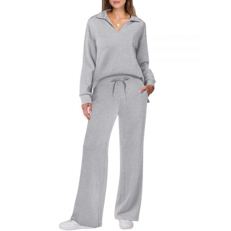 Women’s V‑Neck Tracksuit Set