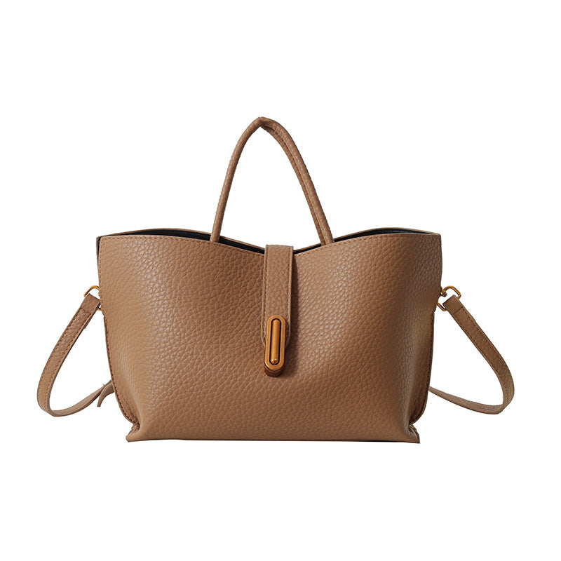 Litchi Pattern Shoulder Bag