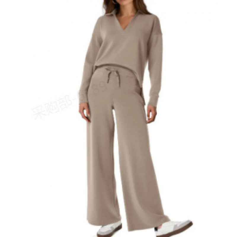 Women’s V‑Neck Tracksuit Set
