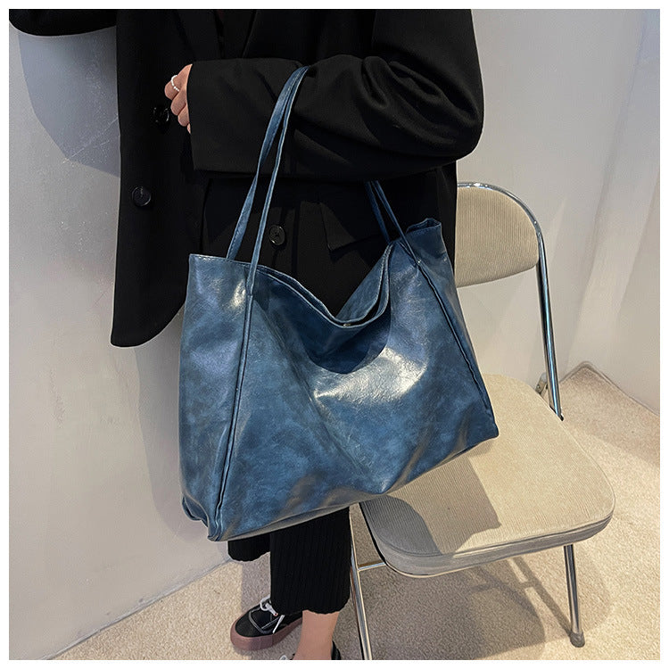 Vintage Leather Tote Bag
