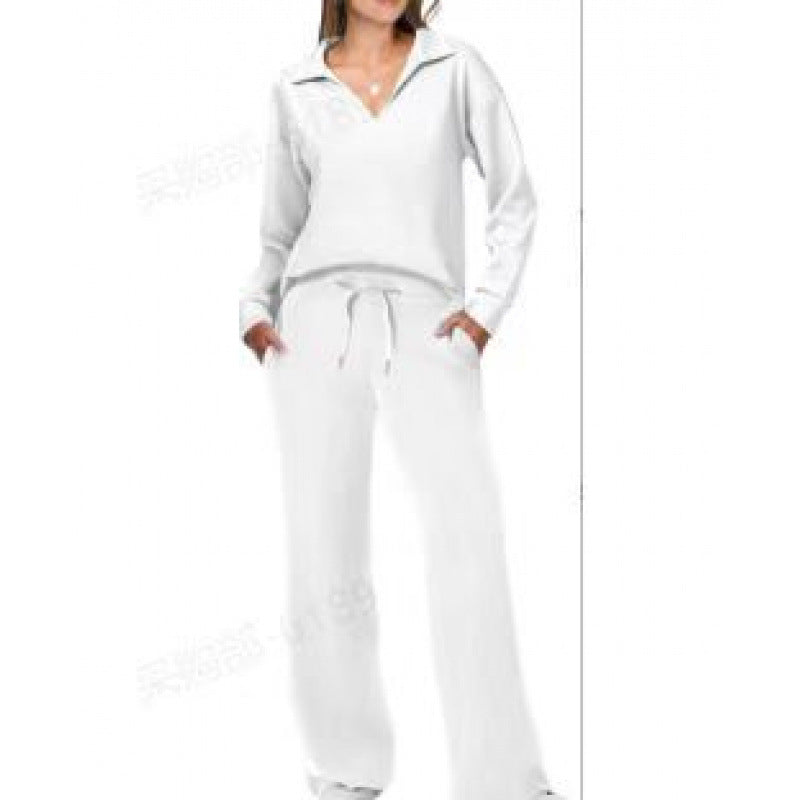 Women’s V‑Neck Tracksuit Set