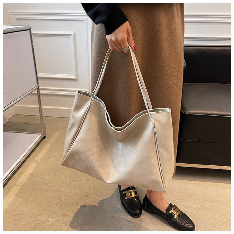 Vintage Leather Tote Bag