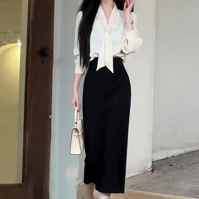 High Waist Slit Skirt