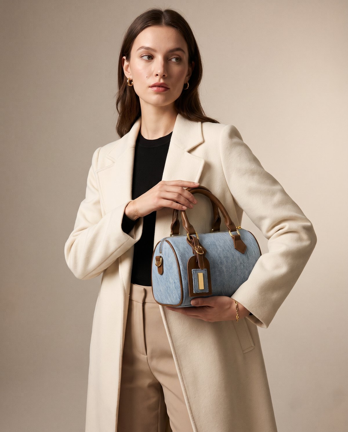 Lou Denim Bowling Bag