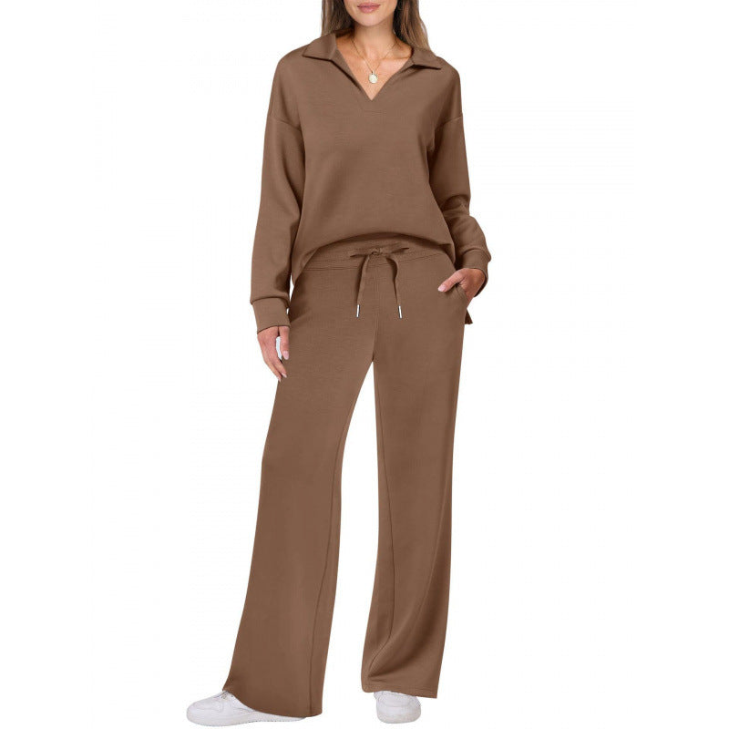 Women’s V‑Neck Tracksuit Set
