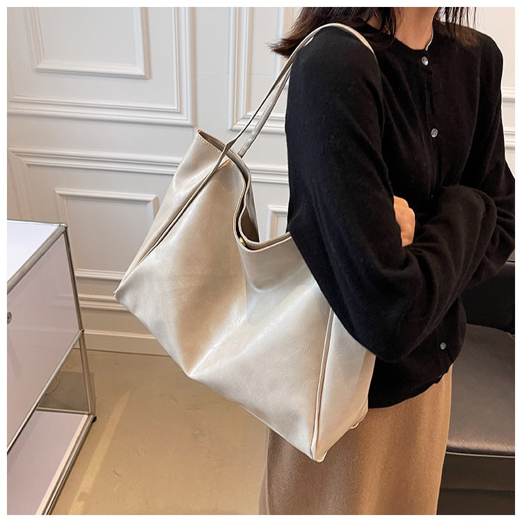 Vintage Leather Tote Bag