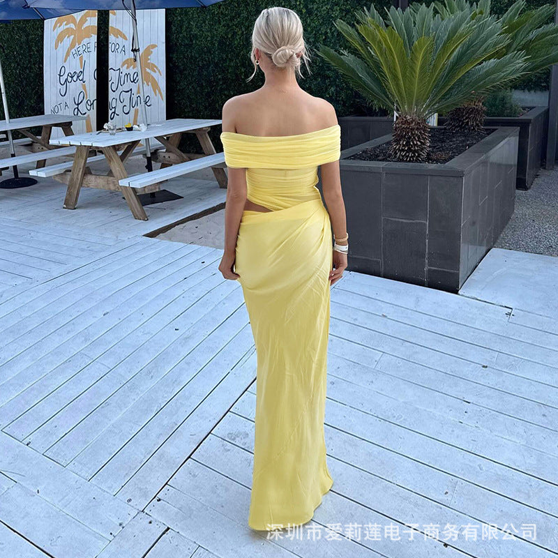 Diaphanous Halter Dress
