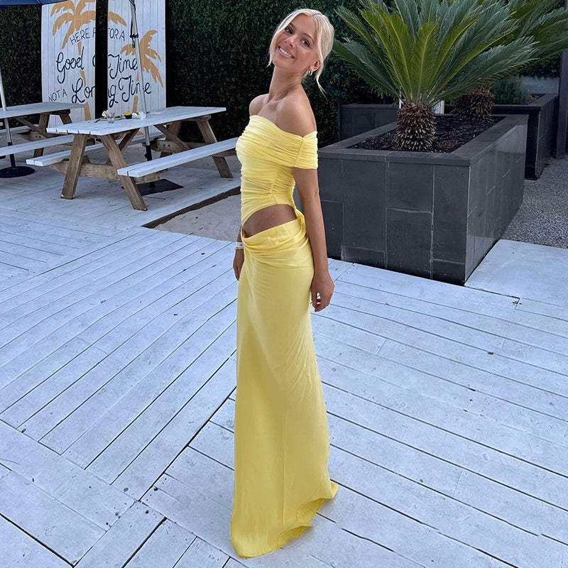 Diaphanous Halter Dress