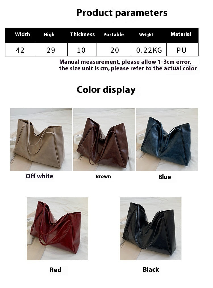 Vintage Leather Tote Bag