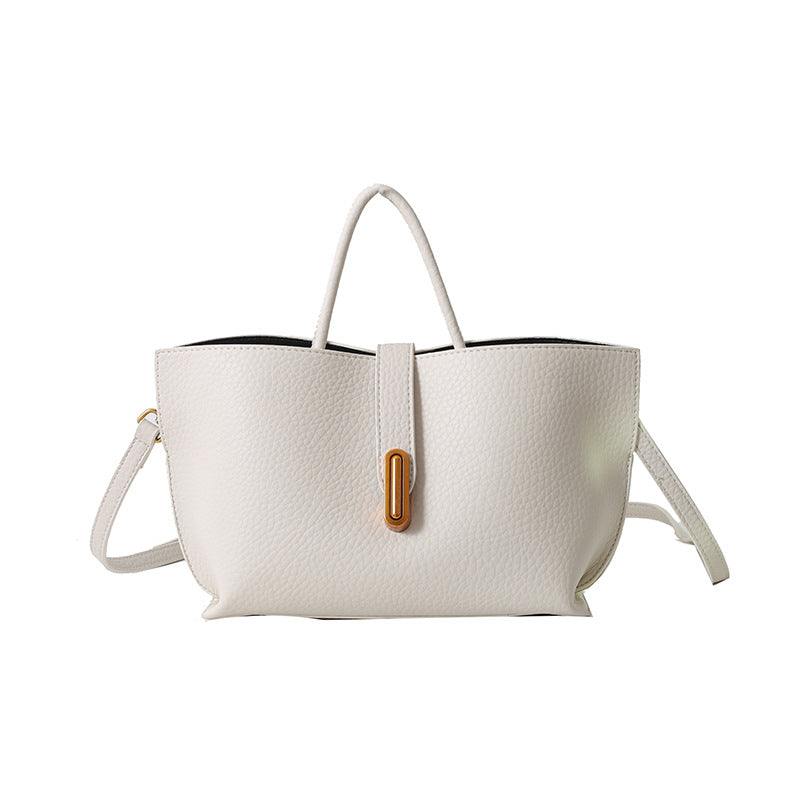 Litchi Pattern Shoulder Bag