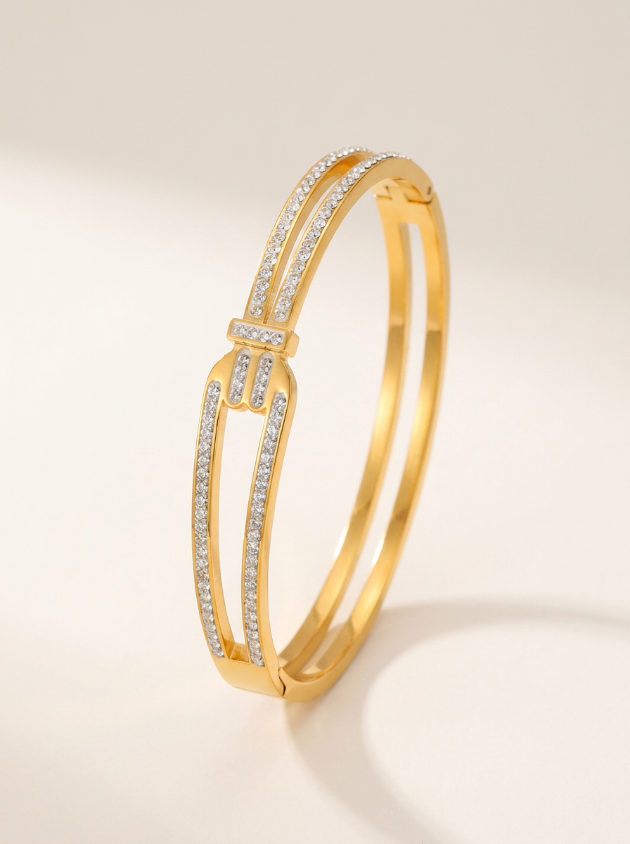 Noémie Double Row Bangle