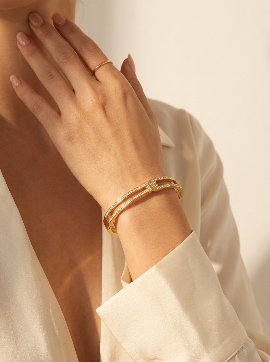 Noémie Double Row Bangle