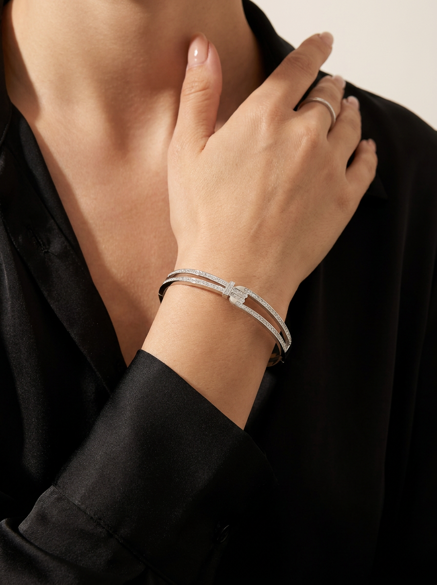 Noémie Double Row Bangle